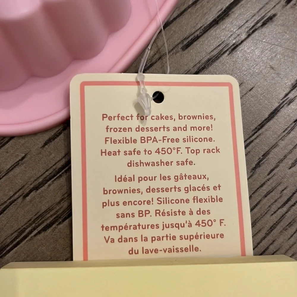 Silicone Heart Shaped Baking Mold Pink